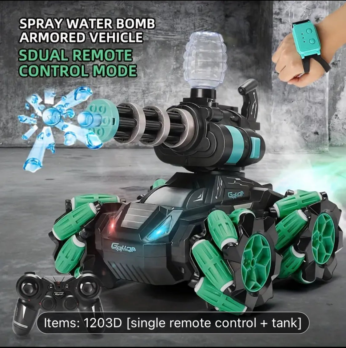 REMOTE CONTROL TOY TANK WITH HAND MOTION SENSOR