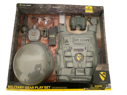 FULL 10-PIECE MILITARY GEAR PLAY SET
