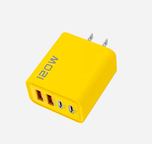 120W MULTI-PORT FAST CHARGER WITH 2 USB-C AND 2 USB-A PORTS